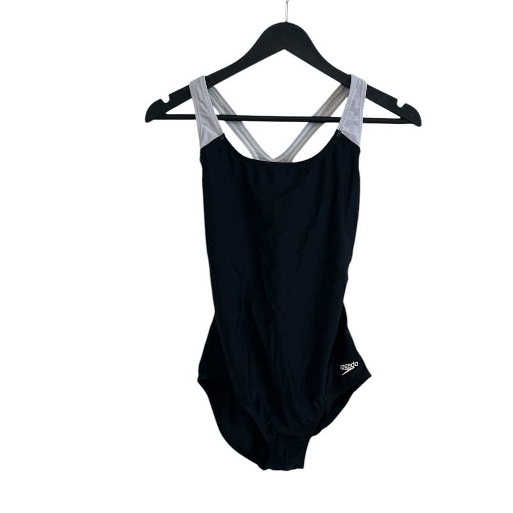 Speedo Black and Gray Women's One Piece Swimsuit